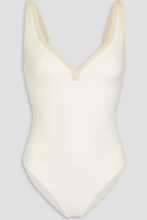 Lisa Marie Fernandez Maria piped swimsuit - White