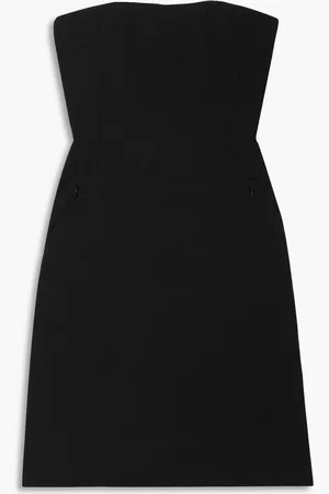 AKRIS Strapless wool-blend crepe tunic