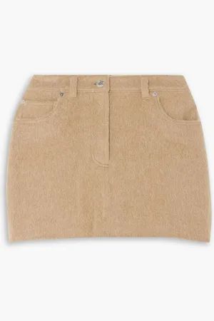 Helmut Lang Wool-blend mini skirt - Neutral