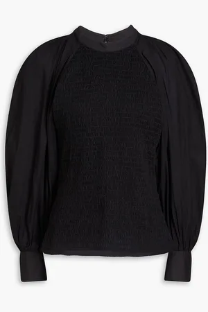 3.1 Phillip Lim Shirred cotton-poplin top