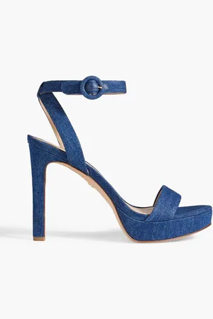 VERONICA BEARD Darcelle denim platform sandals - Blue