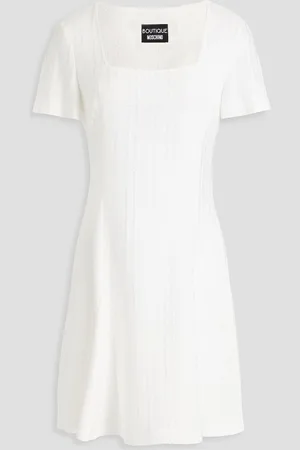 Moschino Flared jacquard-knit mini dress