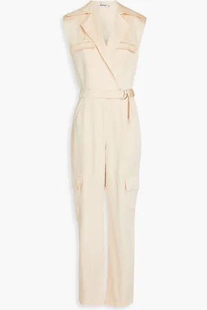 Simkhai Haisley belted satin-crepe jumpsuit - Pink