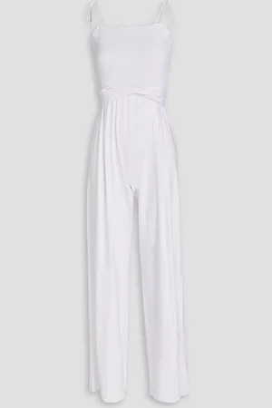 ALICE+OLIVIA Alice Olivia - Bebe pleated linen-blend jumpsuit