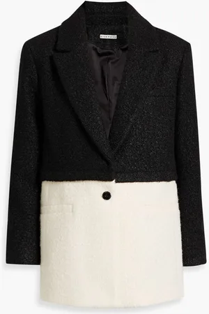 ALICE+OLIVIA Alice Olivia - Shan convertible two-tone bouclé blazer