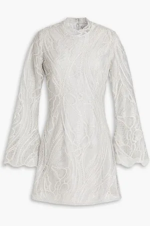 Simkhai Joy embroidered tulle mini dress - Metallic