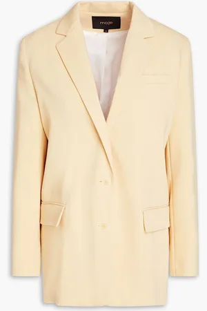 Maje Lyocell-blend twill blazer - Yellow