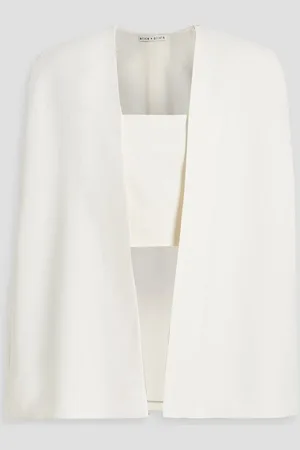 ALICE+OLIVIA Alice Olivia - Marica cropped crepe top and cape set - White