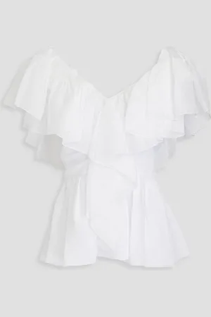 Chloé Ruffled ramie blouse