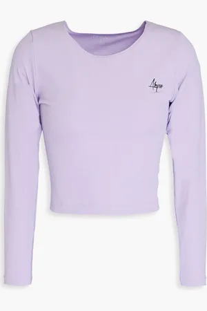 Abysse Poppler ribbed recycled rash guard - Purple