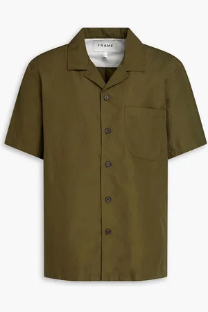 Frame Cotton and linen-blend shirt - Green