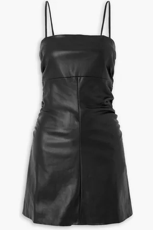 Proenza Schouler Gathered faux leather mini dress