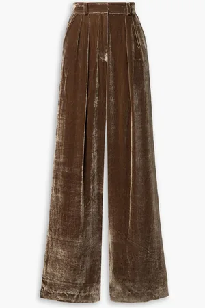ULLA JOHNSON Veronica velvet wide-leg pants