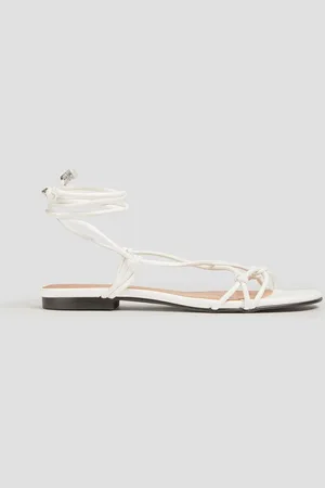 Ganni Knotted faux leather sandals
