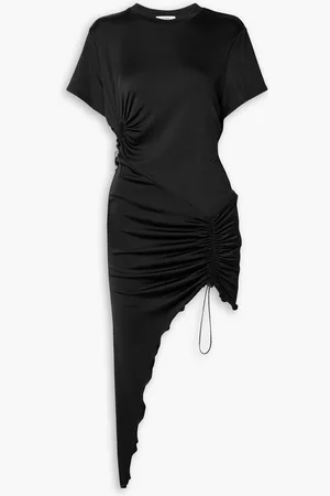 ET OCHS Brielle asymmetric ruched stretch-jersey dress