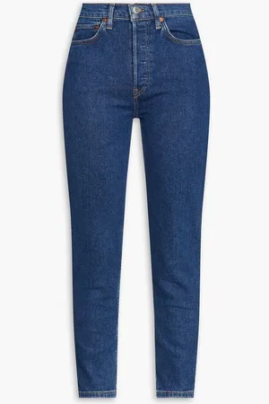 RE/DONE 90s cropped high-rise skinny jeans - Blue
