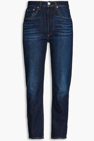 RAG&BONE Nina cropped high-rise tapered jeans - Blue