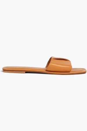Elleme Pleated leather sandals - Brown