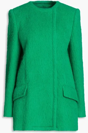 Oscar de la Renta Brushed-felt coat
