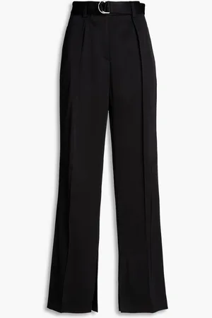Jil Sander Belted satin-twill wide-leg pants