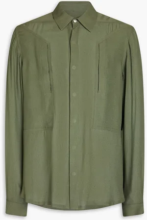 Rick Owens Hammered crepe shirt - Green