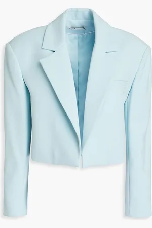 ALICE+OLIVIA Alice Olivia - Julep cropped twill blazer - Blue
