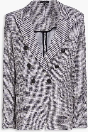RAG&BONE Preston double-breasted tweed blazer - Blue