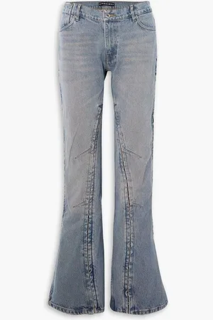 Y / PROJECT Convertible low-rise straight-leg jeans - Blue