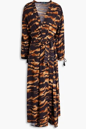 Melissa Odabash Gabby printed voile kaftan - Brown