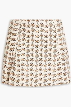 Tory Burch Dandelion printed cotton-poplin mini dress - White
