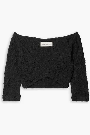 Mara Hoffman Aja cropped popcorn TENCEL™ Lyocell top