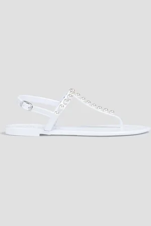 Stuart Weitzman Embellished PVC slingback sandals