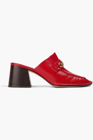 Tory Burch Embellished leather mules