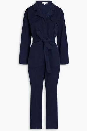 ALEX MILL Expedition cropped TENCEL™-blend twill jumpsuit - Blue