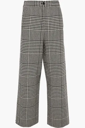 Maison Margiela Prince of Wales checked wool-blend wide-leg pants
