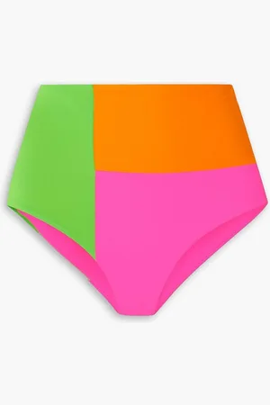 Mara Hoffman Lydia color-block stretch-ECONYL® bikini briefs - Pink
