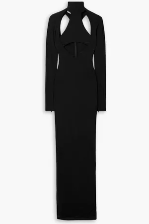 LAQUAN SMITH Cutout stretch-jersey turtleneck gown
