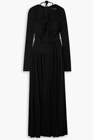 Proenza Schouler Cutout plissé-jersey halterneck maxi dress