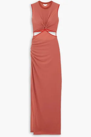Nensi Dojaka Cutout stretch-jersey maxi dress - Red