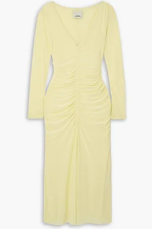 Isabel Marant Laly gathered stretch-jersey midi dress