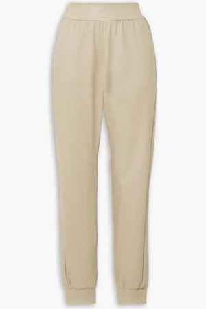 Commando Faux stretch-leather track pants - Neutral