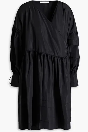 Cecilie Bahnsen Amelie gathered taffeta wrap dress