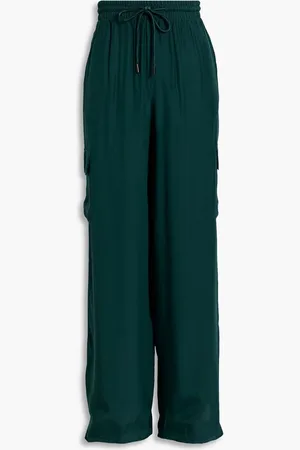 ATM Anthony Thomas Melillo Silk-satin cargo pants - Green
