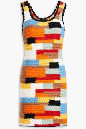 ALICE+OLIVIA Alice Olivia - Veronique crocheted cotton and wool-blend mini dress