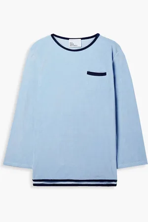 Lisa Marie Fernandez Tennis cotton-blend terry top - Blue