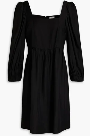 Bash Palerme gathered slub woven mini dress