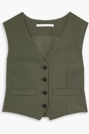 VERONICA BEARD Bennett wool-blend vest - Green