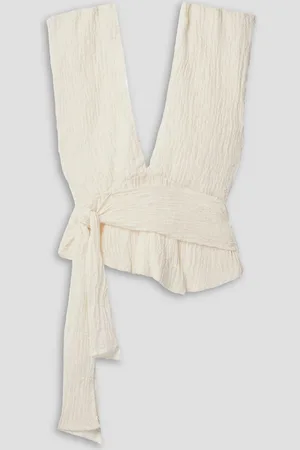 Savannah Morrow Cala linen and cotton-blend top - White