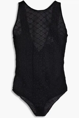 Ganni Twisted corded-lace bodysuit