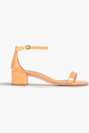 Stuart Weitzman Patent-leather sandals - Orange
